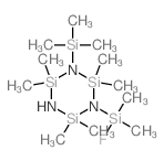 fluoro-(2,2,4,4,6,6-hexamethyl-3-trimethylsilyl-1,3,5,2,4,6-triazatrisilinan-1-yl)-dimethyl-silane结构式