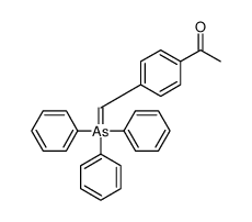 1-[4-[(triphenyl-λ5-arsanylidene)methyl]phenyl]ethanone Structure