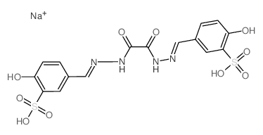 Ethanedioic acid,1,2-bis[2-[(4-hydroxy-3-sulfophenyl)methylene]hydrazide], sodium salt (1:2)结构式