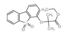 Propanoic acid,2-[(5,5-dioxido-4-dibenzothienyl)oxy]-2-methyl-, ethyl ester structure