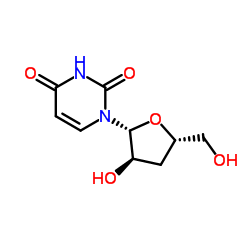 3′-Deoxyuridine Structure