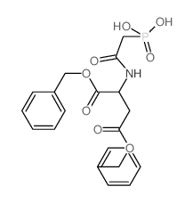 1,2-bis(phenylmethoxycarbonyl)ethylcarbamoylmethylphosphonic acid Structure