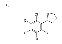 gold,2-(2,3,4,5,6-pentachlorophenyl)thiolane结构式