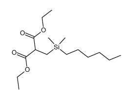 diethyl 2-((hexyldimethylsilyl)methyl)malonate Structure