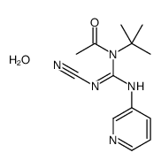 Acetamide, N-tert-butyl-N-(1-cyano-2-(3-pyridyl)amidino)-, hydrate结构式