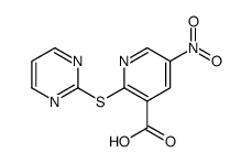 5-nitro-2-pyrimidin-2-ylsulfanylpyridine-3-carboxylic acid Structure