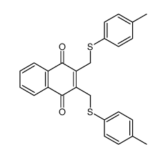 2,3-bis-(p-tolylthiomethyl)-1,4-naphthoquinone结构式