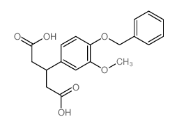 Pentanedioic acid, 3-[3-methoxy-4-(phenylmethoxy)phenyl]- Structure