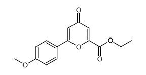 ethyl 6-(4-methoxyphenyl)-4-oxo-4H-pyran-2-carboxylate结构式