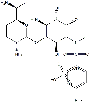 4-N-(4-aminobenzenesulfonyl)fortimicin B结构式