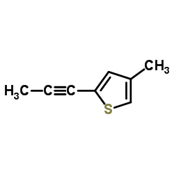 Thiophene, 4-methyl-2-(1-propynyl)- (9CI)结构式