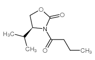 (S)-4-(1-Isopropyl)-3-(1-oxobutyl)-2-oxazolidinone结构式