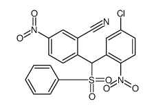 2-[benzenesulfonyl-(5-chloro-2-nitrophenyl)methyl]-5-nitrobenzonitrile Structure