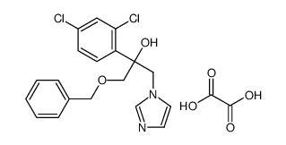 1H-Imidazole-1-ethanol, alpha-(2,4-dichlorophenyl)-alpha-((phenylmetho xy)methyl)-, ethanedioate salt结构式