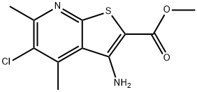 methyl 3-amino-5-chloro-4,6-dimethylthieno[2,3-b]pyridine-2-carboxylate Structure