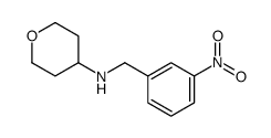 N-[(3-nitrophenyl)methyl]oxan-4-amine结构式