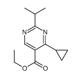 Ethyl 4-cyclopropyl-2-isopropyl-5-pyrimidinecarboxylate Structure