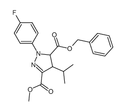 1-(4-fluoro-phenyl)-4-isopropyl-4,5-dihydro-1H-pyrazole-3,5-dicarboxylic acid 5-benzyl ester 3-methyl ester Structure