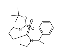 2-Methyl-2-propanyl (5R)-6-oxo-7-[(1R)-1-phenylethyl]-1,7-diazasp iro[4.4]nonane-1-carboxylate结构式