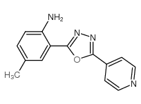 4-methyl-2-(5-pyridin-4-yl-1,3,4-oxadiazol-2-yl)aniline structure