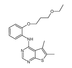 (5,6-dimethylthieno[2,3-d]pyrimidin-4-yl)-(2-(3-ethoxypropoxy)phenyl)-amine Structure