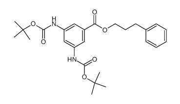 3-phenylpropyl 3,5-di-(tert-butyloxycarbonylamino)benzoate Structure