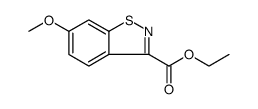 1,2-Benzisothiazole-3-carboxylic acid, 6-methoxy-, ethyl ester结构式