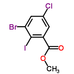 Methyl 3-bromo-5-chloro-2-iodobenzoate structure