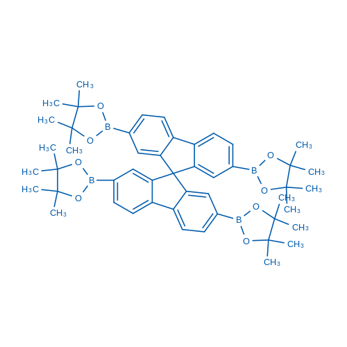 2,2',7,7'-四(4,4,5,5-四甲基-1,3,2-二氧硼杂环戊烷-2-基)-9,9'-螺双[芴]结构式