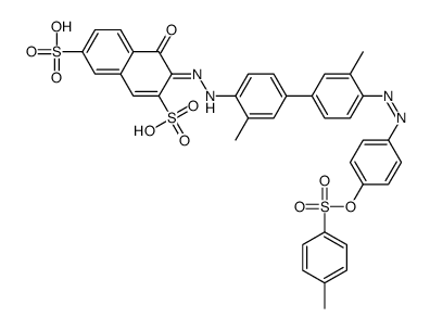 3-[[3,3'-dimethyl-4'-[[4-[[(p-tolyl)sulphonyl]oxy]phenyl]azo][1,1'-biphenyl]-4-yl]azo]-4-hydroxynaphthalene-2,7-disulphonic acid structure