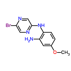 N-(5-溴吡嗪-2-基)-2-氨基-4-甲氧基苯胺结构式