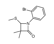 1-(2-bromophenyl)-3,3-dimethyl-4-methylsulfanylazetidin-2-one Structure