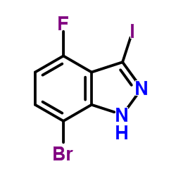 7-Bromo-4-fluoro-3-iodo-1H-indazole Structure