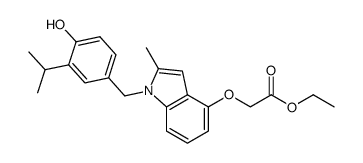 Ethyl [1-(4-hydroxy-3-isopropylbenzyl)-2-methyl-1H-indol-4-yloxy] acetate结构式