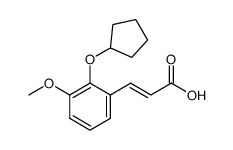 (2E)-3-[2-(cyclopentyloxy)-3-methoxyphenyl]acrylic acid Structure