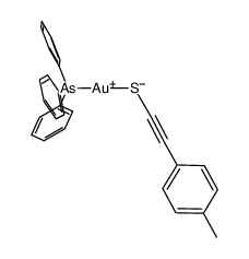 [Au(p-CH3-C6H4-CC-S)(AsPh3)]结构式