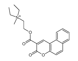 Diethyl-methyl-[2-(3-oxo-3H-benzo[f]chromene-2-carbonyloxy)-ethyl]-ammonium结构式