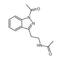 N-[2-(1-acetyl-1H-indazol-3-yl)-ethyl]-acetamide Structure