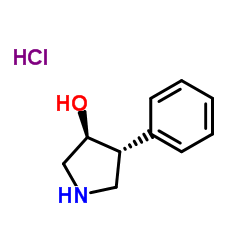 (3S,4R)-4-苯基吡咯烷-3-醇盐酸盐结构式