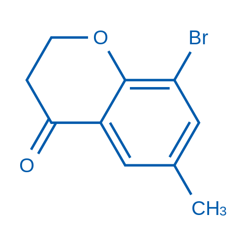 8-Bromo-6-methyl-3,4-dihydro-2H-1-benzopyran-4-one Structure