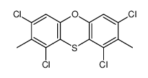 1,3,7,9-tetrachloro-2,8-dimethylphenoxathiine结构式