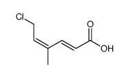 (2E,4Z)-6-Chloro-4-methyl-hexa-2,4-dienoic acid Structure