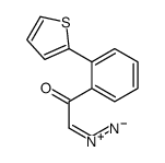 2-diazonio-1-(2-thiophen-2-ylphenyl)ethenolate结构式