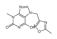 3-methyl-7-[(5-methyl-1,2,4-oxadiazol-3-yl)methyl]purine-2,6-dione Structure