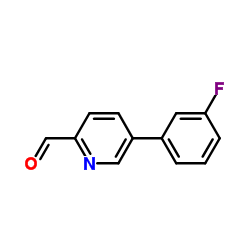 5-(3-Fluorophenyl)-2-pyridinecarbaldehyde结构式