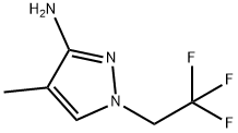 4-methyl-1-(2,2,2-trifluoroethyl)-1H-pyrazol-3-amine结构式