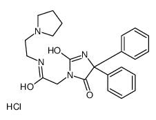 2-(2,5-dioxo-4,4-diphenylimidazolidin-1-yl)-N-(2-pyrrolidin-1-ylethyl)acetamide,hydrochloride Structure