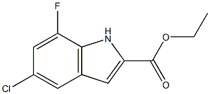 ethyl 5-chloro-7-fluoro-1H-indole-2-carboxylate Structure