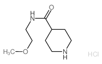 N-(2-methoxyethyl)piperidine-4-carboxamide,hydrochloride结构式