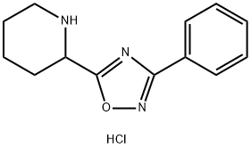 2-(3-苯基-1,2,4-噁二唑-5-基)哌啶盐酸盐结构式